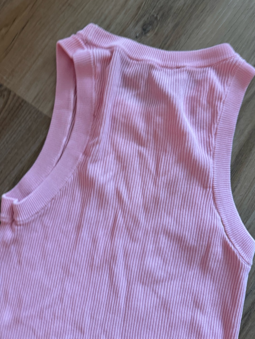 Zara Light Pink Ribbed Tank Top - Picture 4 of 4